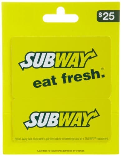 Subway Gift Card