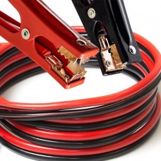 OxGord Jumper Cable 6 Gauge x 25Ft - Commercial Grade 350 AMP Non Tangle Battery Booster Starter with Carry Case