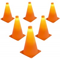 GoSports LED Light Up Sports Cones (6 Pack), 9"