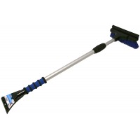 Mallory 581-E Telescoping 48" Sport Utility Snow Broom with Brush and Squeegee Head and Integrated Ice Scraper