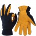 Winter Gloves - Deerskin Suede Leather Palm and Polar Fleece Back with Heatlok Insulated Cotton Layer