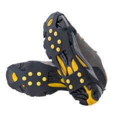 OuterStar Ice & Snow Grips Over Shoe/Boot Traction Cleat Rubber Spikes Anti Slip 10-Stud Crampons Slip-on Stretch Footwear